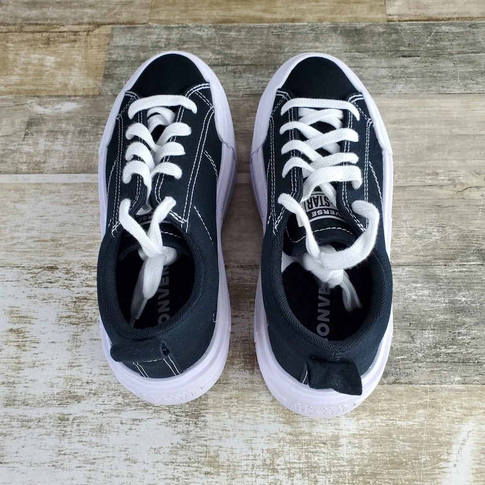 Converse Chuck Taylor All Star Kids Shoes Sz 6 Black White Platform Sneakers